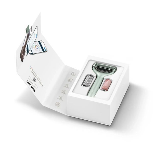 Ролер для голкової мезотерапії обличчя та тіла GESKE MicroNeedle Face & Body Roller 9 в 1, green HB0026