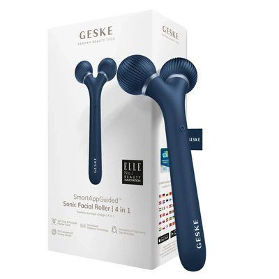 Електронний ультразвуковий ролик для обличчя GESKE Sonic Facial Roller 4 в 1, midnight HB0177