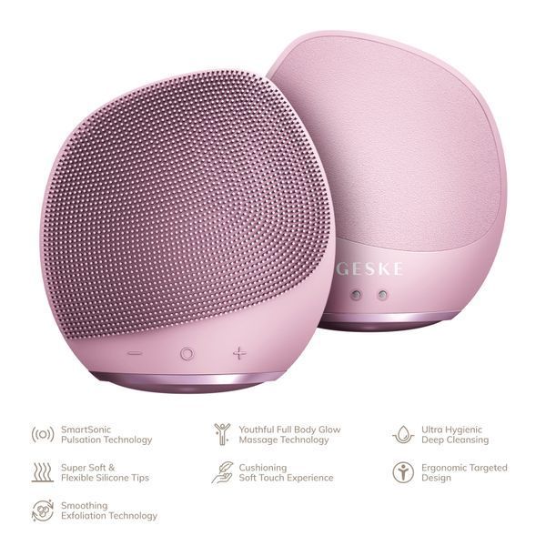 Ультразвуковая щетка для тела GESKE Sonic Body Brush 7 в 1, pink HB0368