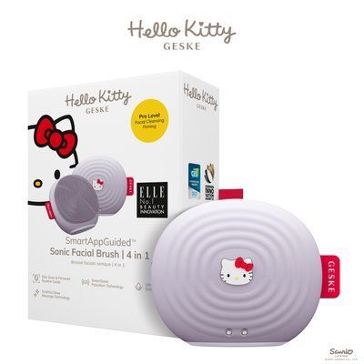 Електронна ультразвукова щітка для обличчя GESKE Sonic Facial Brush 4 в 1 by Hello Kitty, purple HB0242