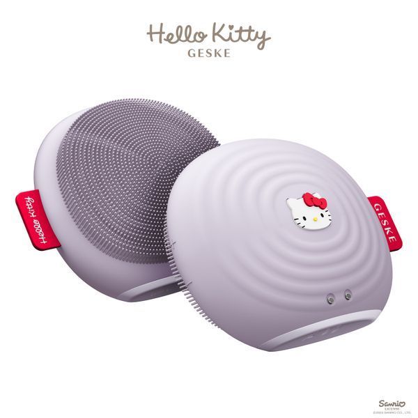 Электронная ультразвуковая щетка для лица GESKE Sonic Facial Brush 4 в 1 by Hello Kitty, purple HB0242