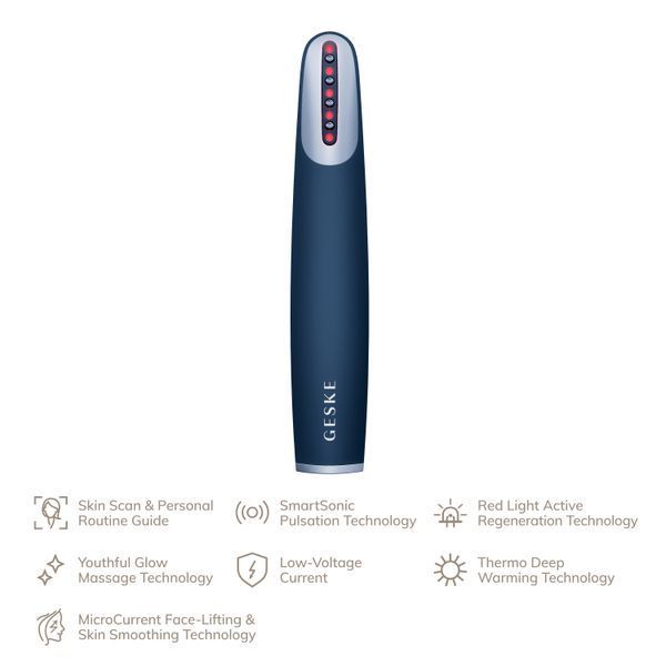 Устройство для укрепления и тонизирования кожи лица GESKE Skin Firming Wand 7 в 1, midnight HB0431