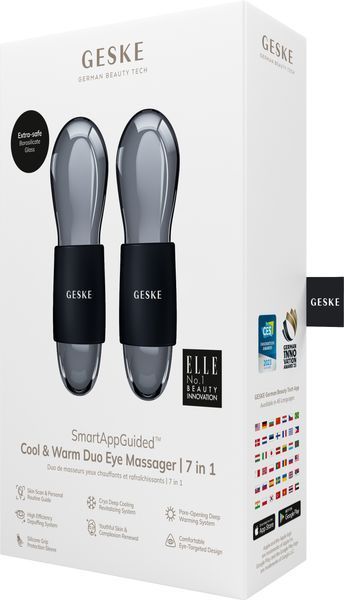 Подвійний масажер для очей GESKE Cool & Warm Duo Eye Massager 7 в 1, black HB0319