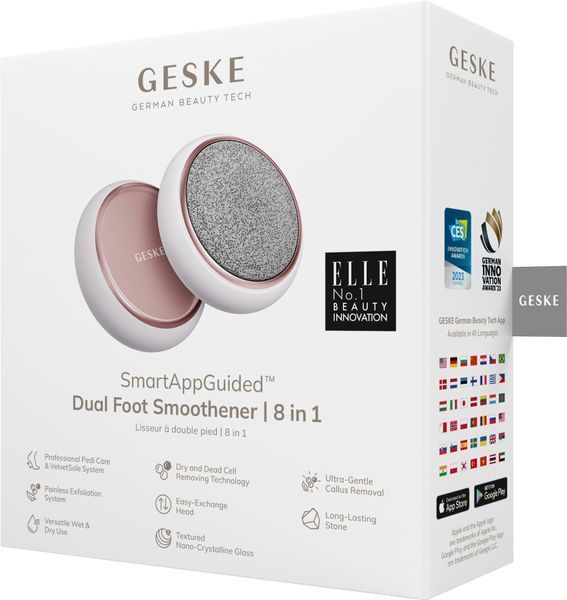 Набір для догляду за стопами GESKE Dual Foot Smoothener 8 в 1, starlight HB0467