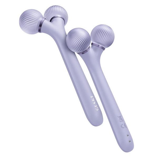 Электронный ультразвуковой ролик для лица GESKE Sonic Facial Roller 4 в 1, purple HB0178