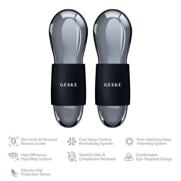 Подвійний масажер для очей GESKE Cool & Warm Duo Eye Massager 7 в 1, black HB0319