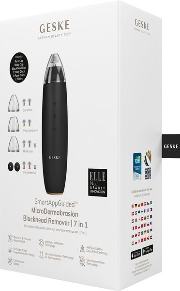 Мікродермабразійний пристрій для видалення чорних цяток GESKE MicroDermabrasion Blackhead Remover 7 в 1, gray HB0567