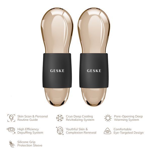 Подвійний масажер для очей GESKE Cool & Warm Duo Eye Massager 7 в 1, gray HB0320