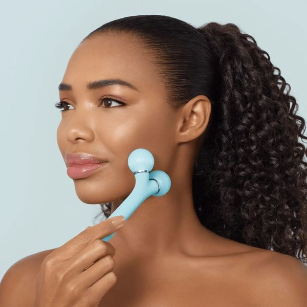 Электронный ультразвуковой ролик для лица GESKE Sonic Facial Roller 4 в 1, turquoise HB0180
