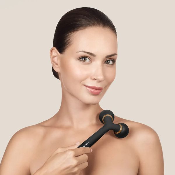 Електронний ультразвуковий ролик для обличчя та тіла GESKE Sonic Facial & Body Roller 4 в 1, gray HB0030