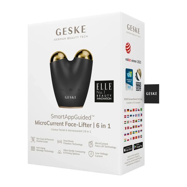 Мікрострумовий підтягувач шкіри обличчя GESKE MicroCurrent Face-Lifter 6 в 1, gray HB0130