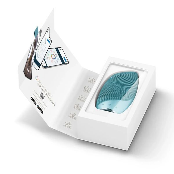 Электронная звуковая термо щетка для лица GESKE Sonic Thermo Facial Brush 6 в 1, turquoise HB0081
