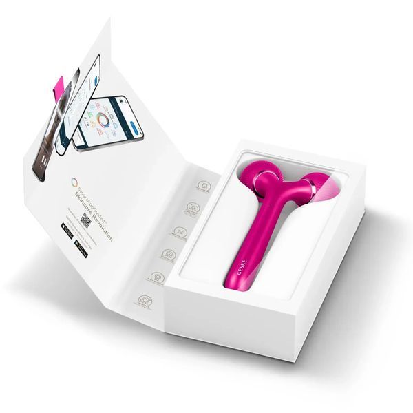 Электронный ультразвуковой ролик для лица и тела GESKE Sonic Facial & Body Roller 4 в 1, magenta HB0031