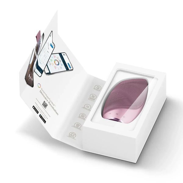 Электронная звуковая термо щетка для лица GESKE Sonic Thermo Facial Brush 6 в 1, pink HB0082