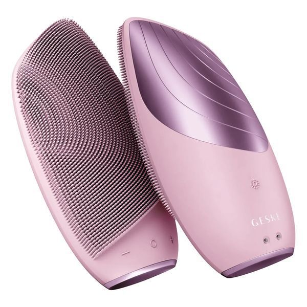 Электронная звуковая термо щетка для лица GESKE Sonic Thermo Facial Brush 6 в 1, pink HB0082