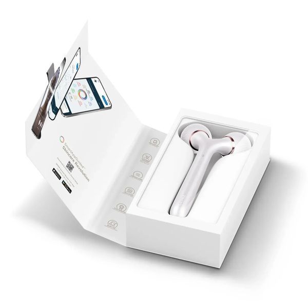 Електронний ультразвуковий ролик для обличчя та тіла GESKE Sonic Facial & Body Roller 4 в 1, starlight HB0032