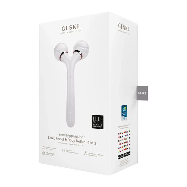 Електронний ультразвуковий ролик для обличчя та тіла GESKE Sonic Facial & Body Roller 4 в 1, starlight HB0032