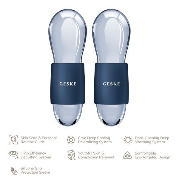 Подвійний масажер для очей GESKE Cool & Warm Duo Eye Massager 7 в 1, midnight HB0323