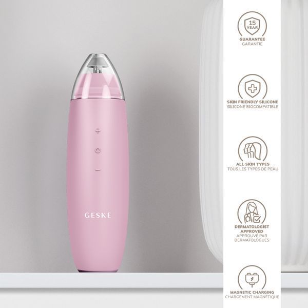 Микродермабразионное устройство для удаления черных точек GESKE MicroDermabrasion Blackhead Remover 7 в 1, pink HB0571