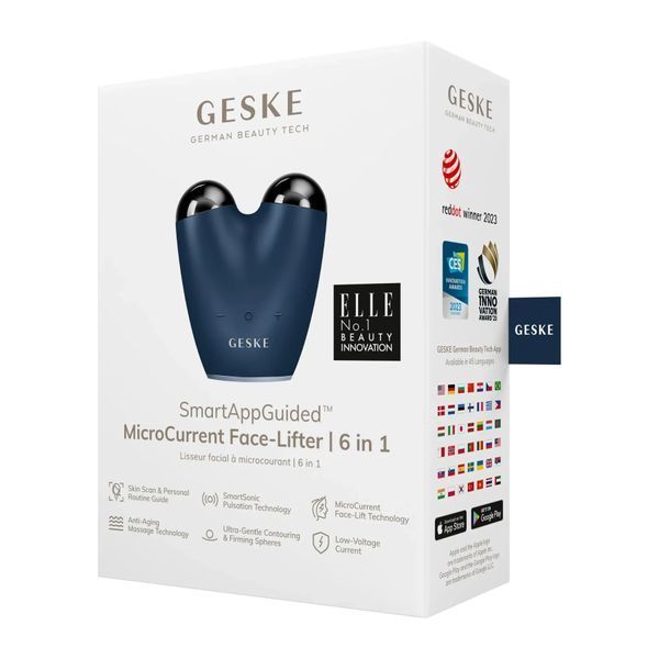 Мікрострумовий підтягувач шкіри обличчя GESKE MicroCurrent Face-Lifter 6 в 1, midnight HB0133