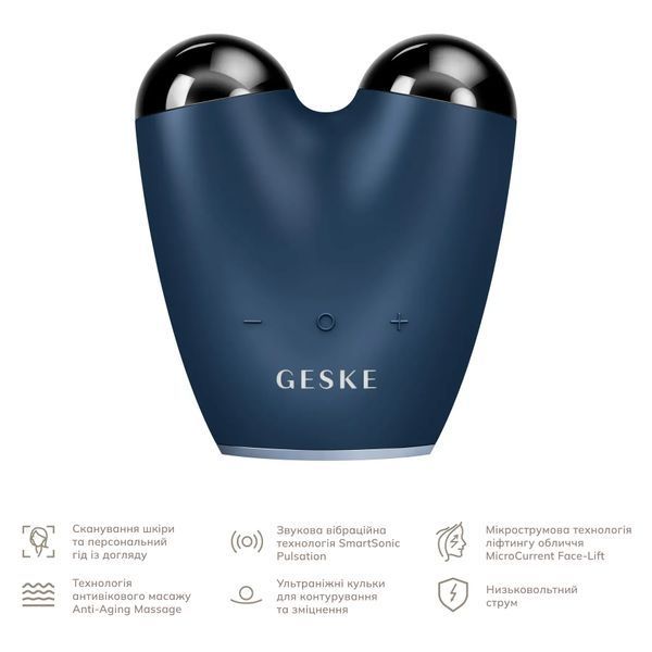 Мікрострумовий підтягувач шкіри обличчя GESKE MicroCurrent Face-Lifter 6 в 1, midnight HB0133