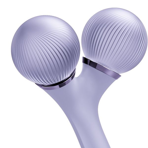 Електронний ультразвуковий ролик для обличчя та тіла GESKE Sonic Facial & Body Roller 4 в 1, violet HB0034 фото