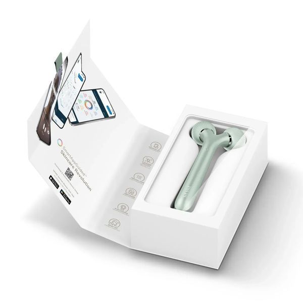 Электронный ультразвуковой ролик для лица GESKE Sonic Facial Roller 4 в 1, green HB0184