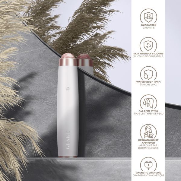 Ручка-масажер для обличчя з рожевим кварцом GESKE&nbsp;SmartAppGuided&nbsp;Sonic&nbsp;Rose&nbsp;Quartz&nbsp;LED&nbsp;Depuffing&nbsp;Pen&nbsp;8in1&nbsp;starlight HB0648