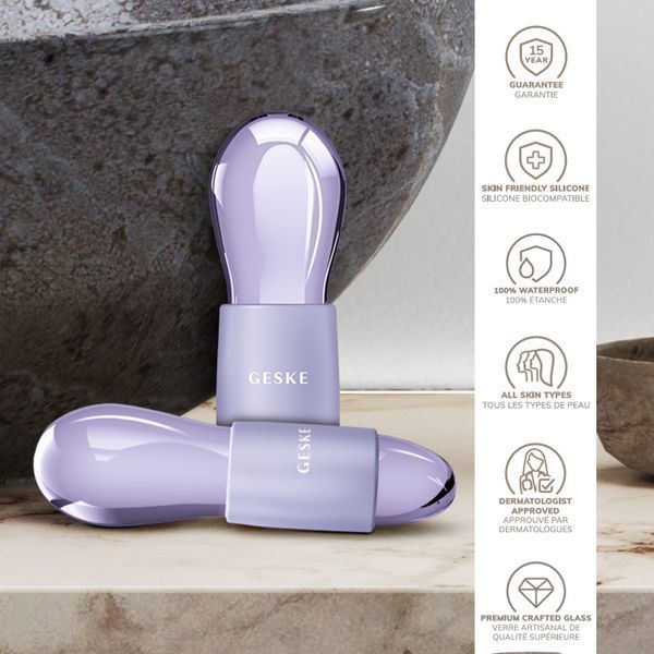 Двойной массажер для глаз GESKE Cool & Warm Duo Eye Massager 7 в 1, purple HB0325