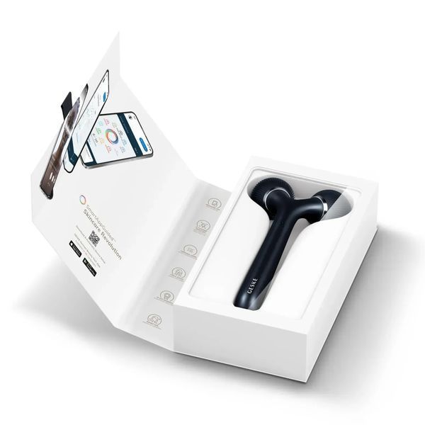 Електронний ультразвуковий ролик для обличчя та тіла GESKE Sonic Facial & Body Roller 4 в 1, black HB0035