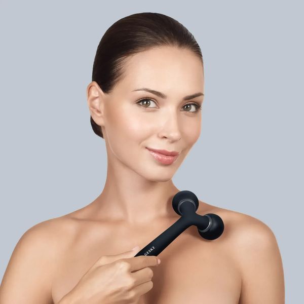 Електронний ультразвуковий ролик для обличчя та тіла GESKE Sonic Facial & Body Roller 4 в 1, black HB0035
