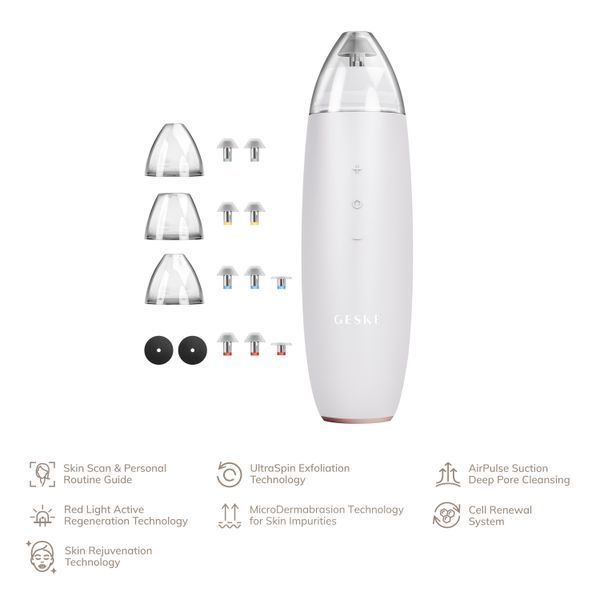 Микродермабразионное устройство для удаления черных точек GESKE MicroDermabrasion Blackhead Remover 7 в 1, starlight HB0573