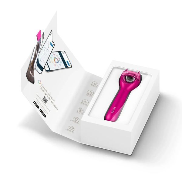 Електронний ролер для обличчя з мікроголками GESKE MicroNeedle Face Roller 9 в 1, magenta HB0186