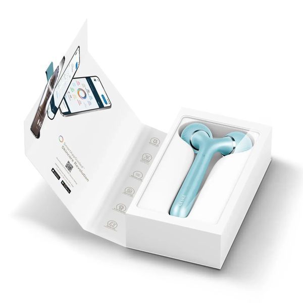 Електронний ультразвуковий ролик для обличчя та тіла  GESKE Sonic Facial & Body Roller 4 в 1, turquoise HB0036