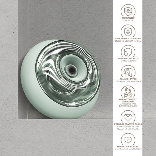 Массажер для лица и тела GESKE Sonic Cool & Warm Face and Body Massager 9 в 1 green HB0277