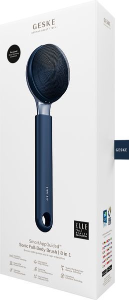 Ультразвуковая щетка для всего тела GESKE Sonic Full-Body Brush & Intensive Exfoliator 8 в 1, midnight HB0378