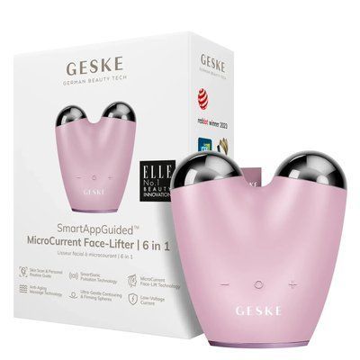 Мікрострумовий підтягувач шкіри обличчя GESKE MicroCurrent Face-Lifter 6 в 1, pink HB0137