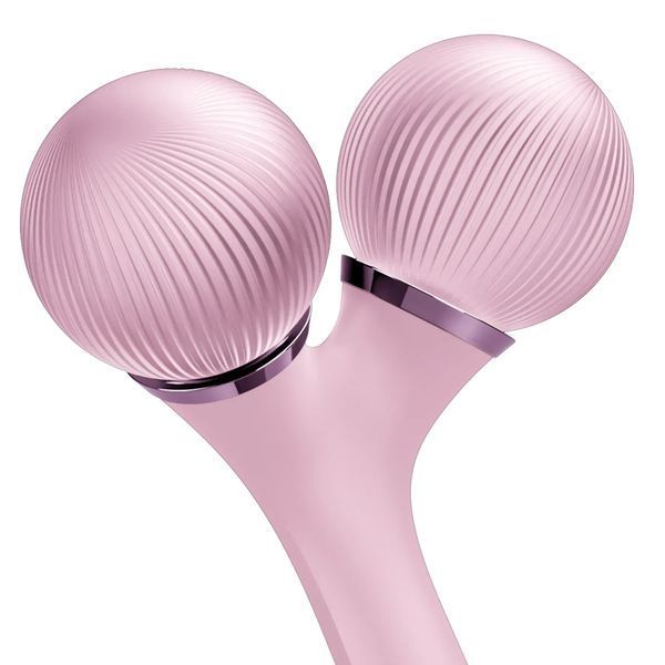 Електронний ультразвуковий ролик для обличчя та тіла GESKE Sonic Facial & Body Roller 4 в 1, pink HB0037