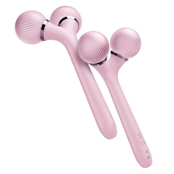 Електронний ультразвуковий ролик для обличчя та тіла GESKE Sonic Facial & Body Roller 4 в 1, pink HB0037