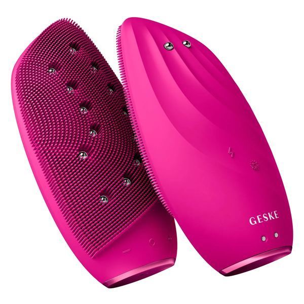 Очищающая щетка для лица GESKE Sonic Thermo Facial Brush & Face-Lifter 8 в 1 magenta HB0087
