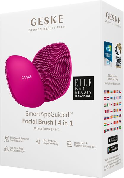 Щітка для обличчя GESKE Facial Brush 4 в 1, magenta HB0043 фото