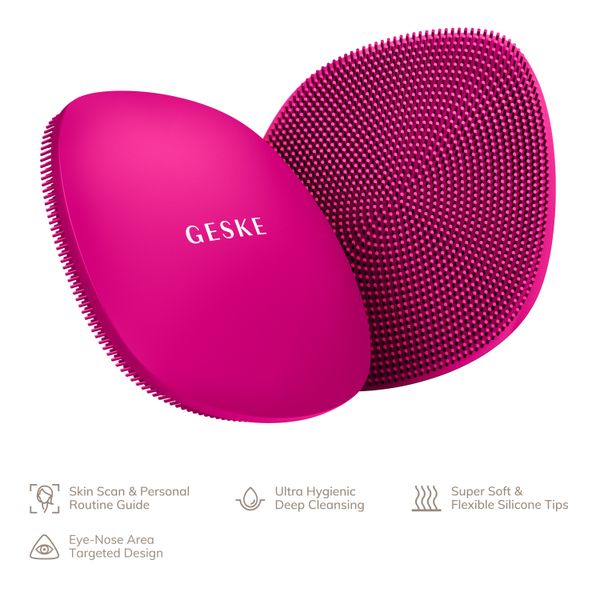 Щітка для обличчя GESKE Facial Brush 4 в 1, magenta HB0043 фото