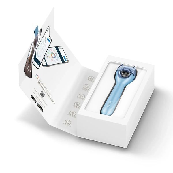 Электронный роллер для лица с микроиглами GESKE MicroNeedle Face Roller 9 в 1, aquamarine HB0193