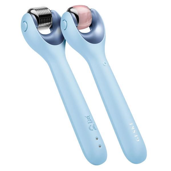 Электронный роллер для лица с микроиглами GESKE MicroNeedle Face Roller 9 в 1, aquamarine HB0193