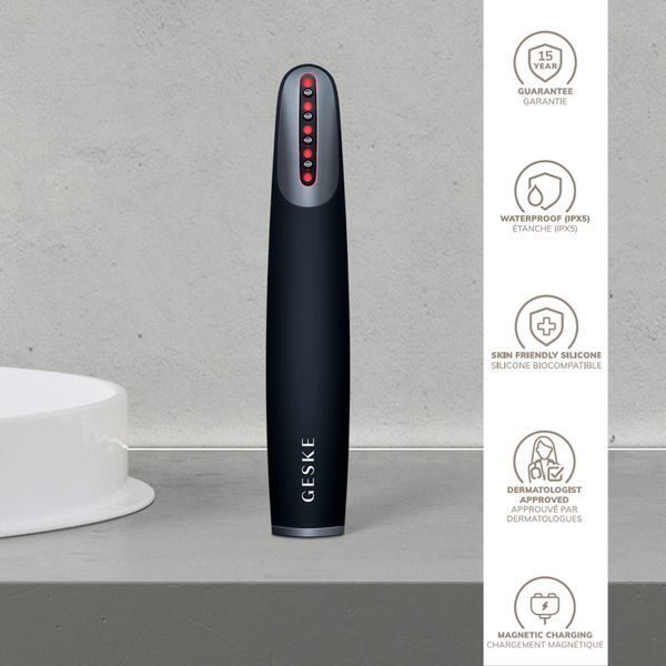Пристрій для зміцнення і тонізації шкіри обличчя GESKE Skin Firming Wand 7 в 1, black HB0427