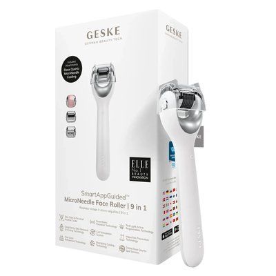 Електронний ролер для обличчя з мікроголками GESKE MicroNeedle Face Roller 9 в 1, white HB0194