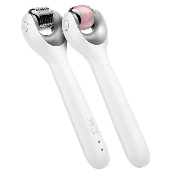 Электронный роллер для лица с микроиглами GESKE MicroNeedle Face Roller 9 в 1, white HB0194