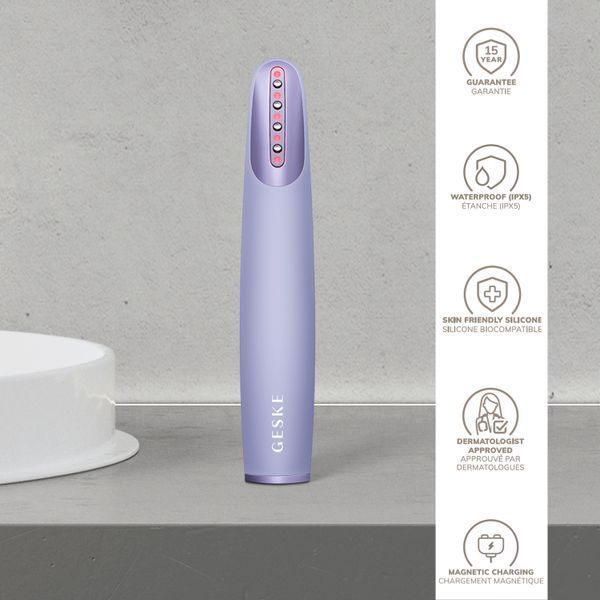 Пристрій для зміцнення і тонізації шкіри обличчя GESKE Skin Firming Wand 7 в 1, purple HB0433