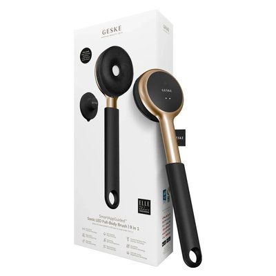 Звукова світлодіодна щітка для всього тіла GESKE Sonic LED Full-Body Brush & Intensive Exfoliator 9 в 1, gray HB0386