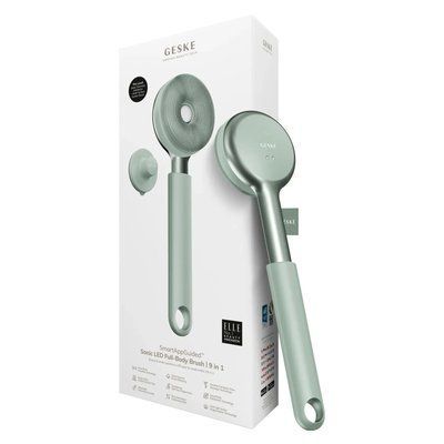 Звукова світлодіодна щітка для всього тіла GESKE Sonic LED Full-Body Brush & Intensive Exfoliator 9 в 1, green HB0387